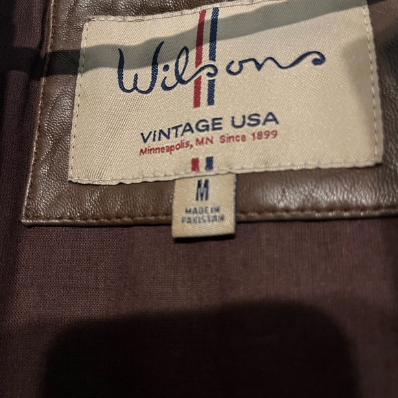 New Wilson Leather Brown Leather Jacket Medium Moto - Picture 4 of 15